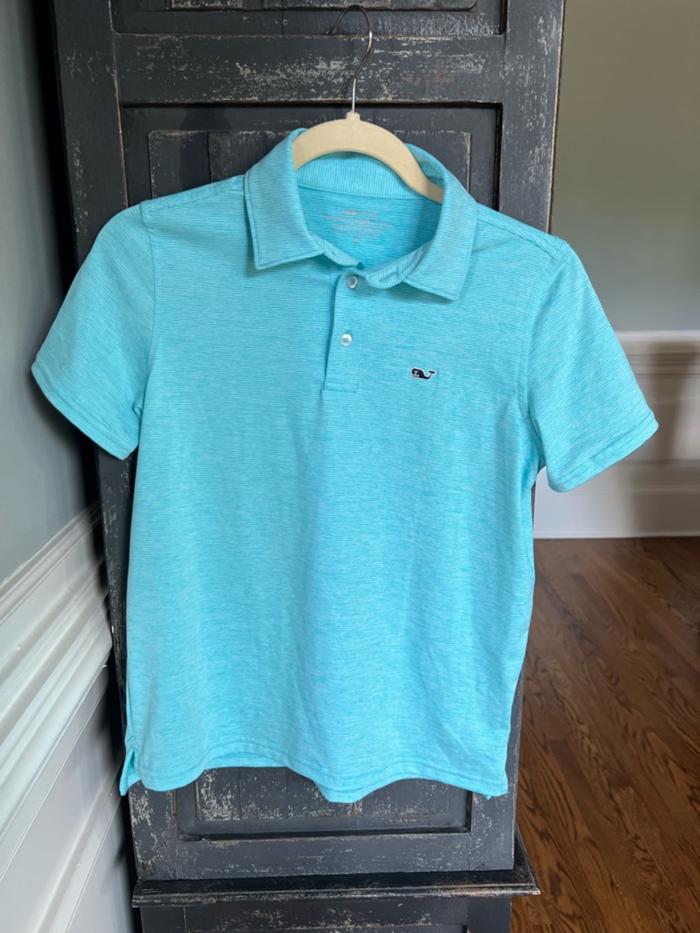 Vineyard Vines Boys Turquoise Sankaty Stripe Polo